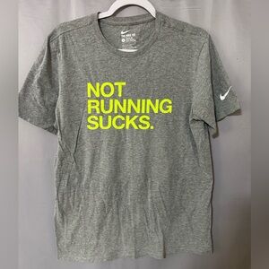 Nike Dri-Fit “Not Running Sucks” Graphic Tee – Men’s Large